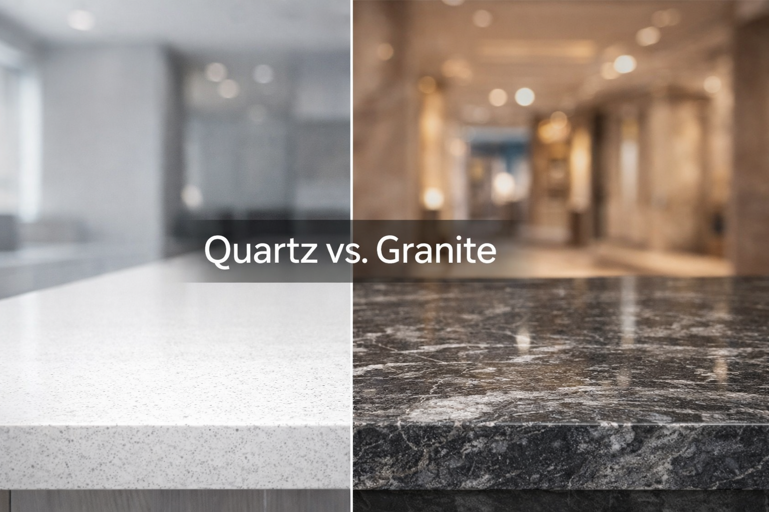 quartz vs granite commercial construction comparison USA