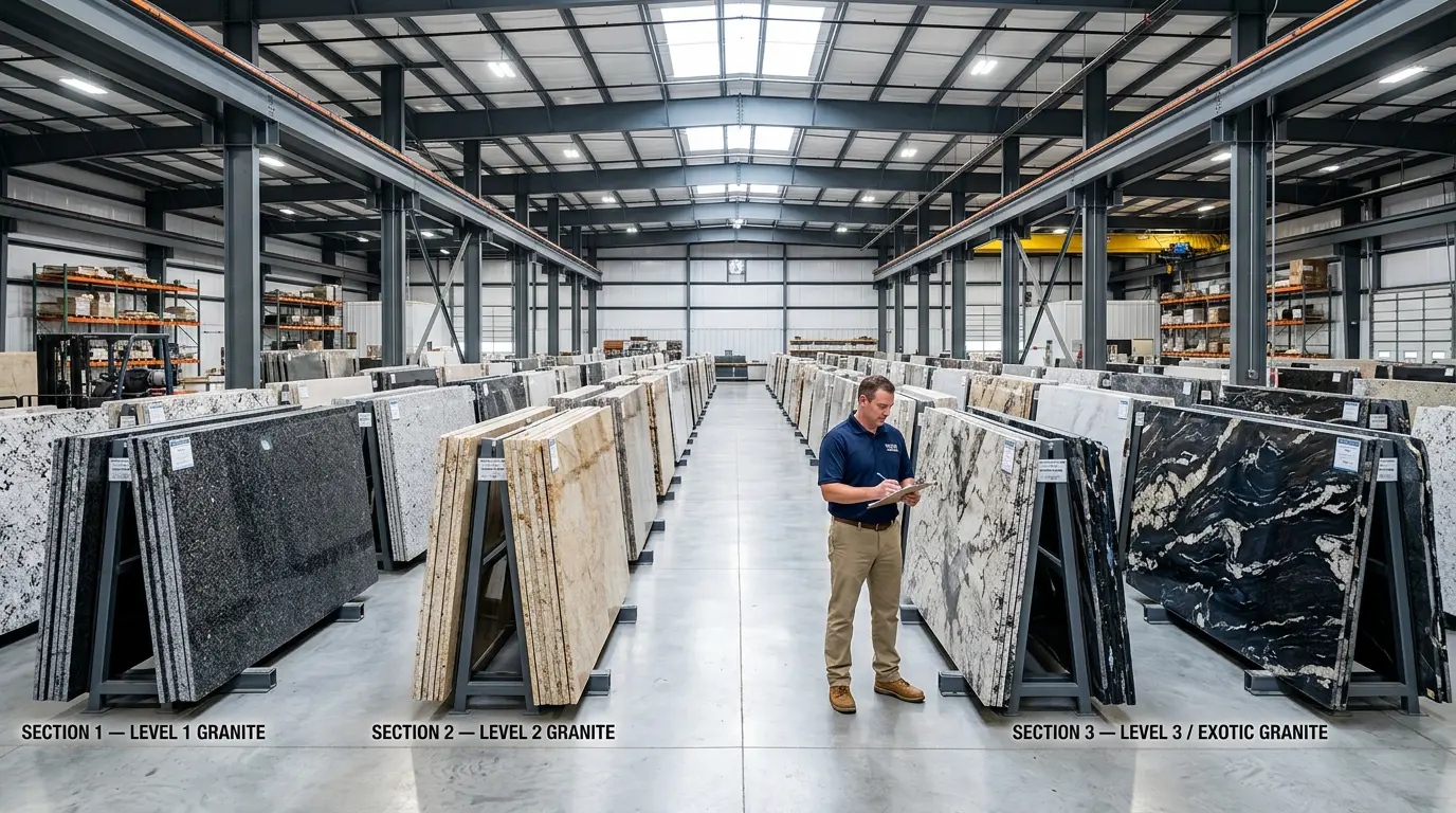 Pack Universe Supply granite slab all grades Level 1 Level 2 Level 3 wholesale Charleston SC