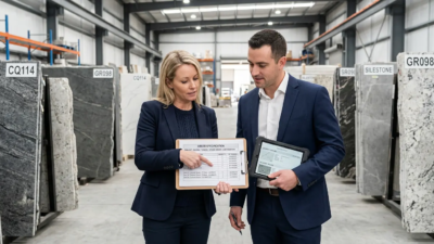 contractor supplier confirming wholesale stone order details professional checklist