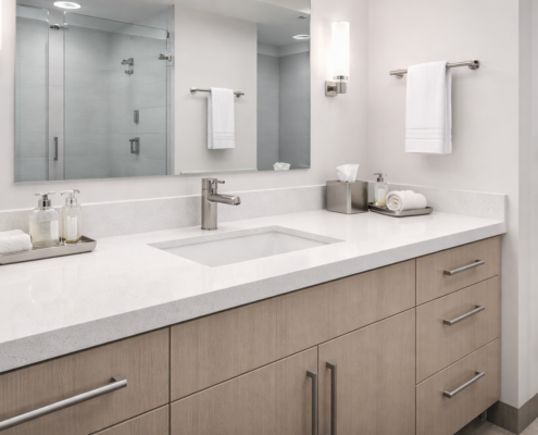 quartz countertop commercial hotel room interior wholesale contractor specification