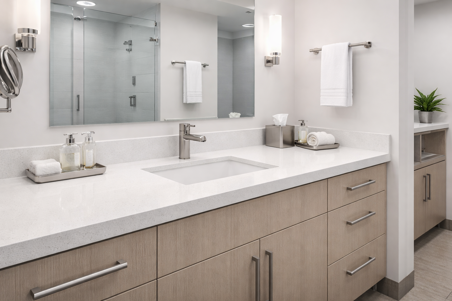 quartz countertop commercial hotel room interior wholesale contractor specification