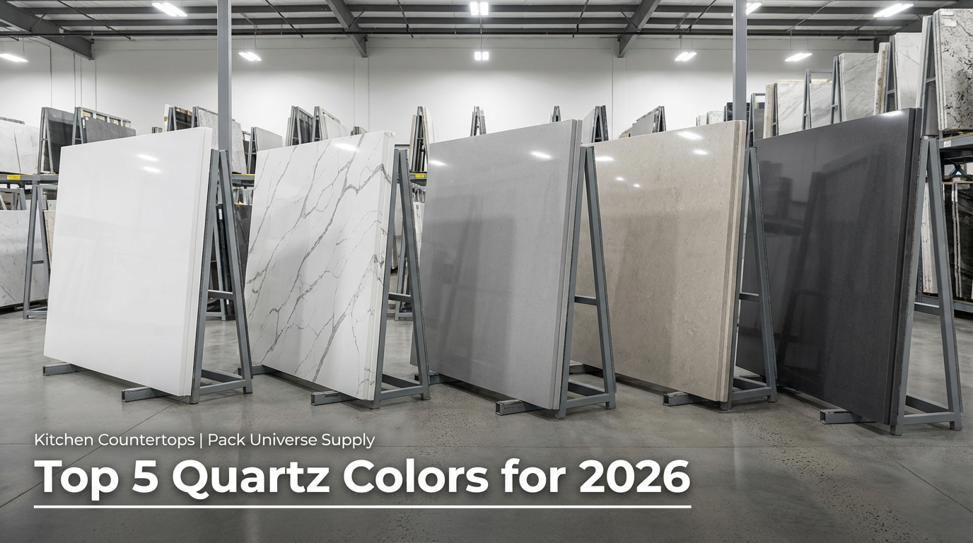 best wholesale quartz slab colors kitchen countertops 2026 Pack Universe Supply Charleston SC