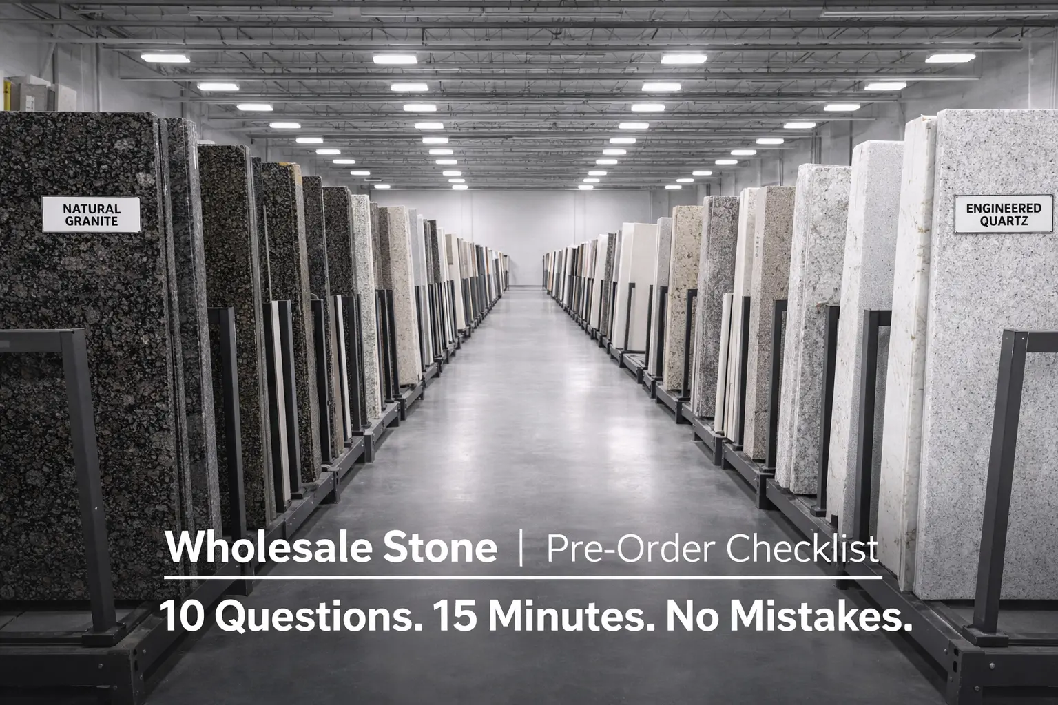 wholesale stone supplier warehouse real inventory professional contractor B2B