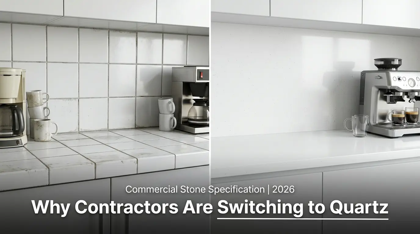 why contractors switching ceramic tile to quartz surfaces commercial 2026 wholesale