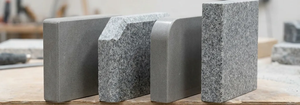 countertop edge profiles eased bevelled bullnose waterfall mitre comparison contractor 2026