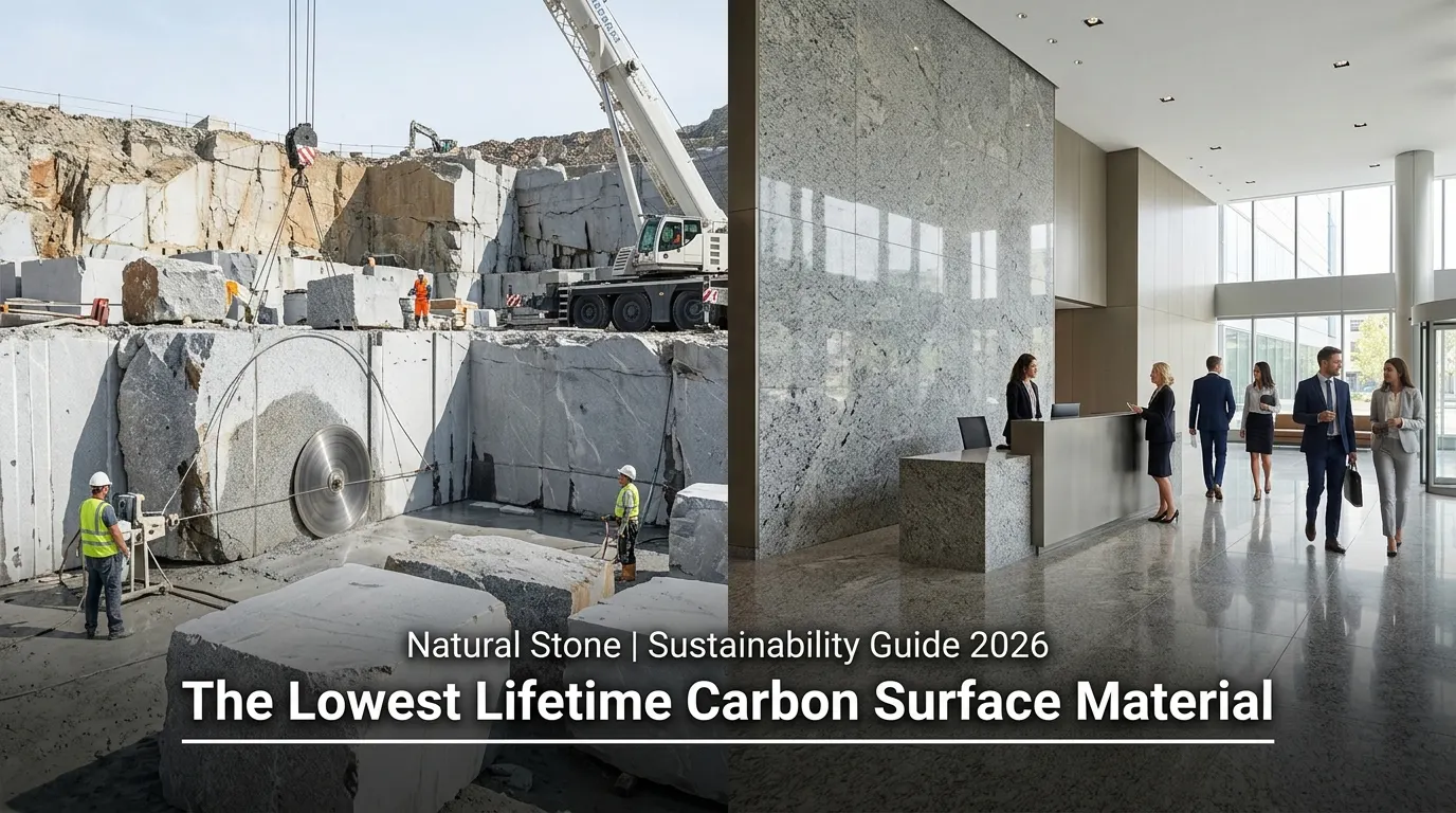 environmental benefits natural stone commercial construction 2026 contractor LEED BREEAM