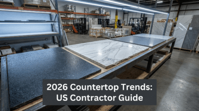 2026 countertop trends USA builders designers granite quartz quartzite contractor guide
