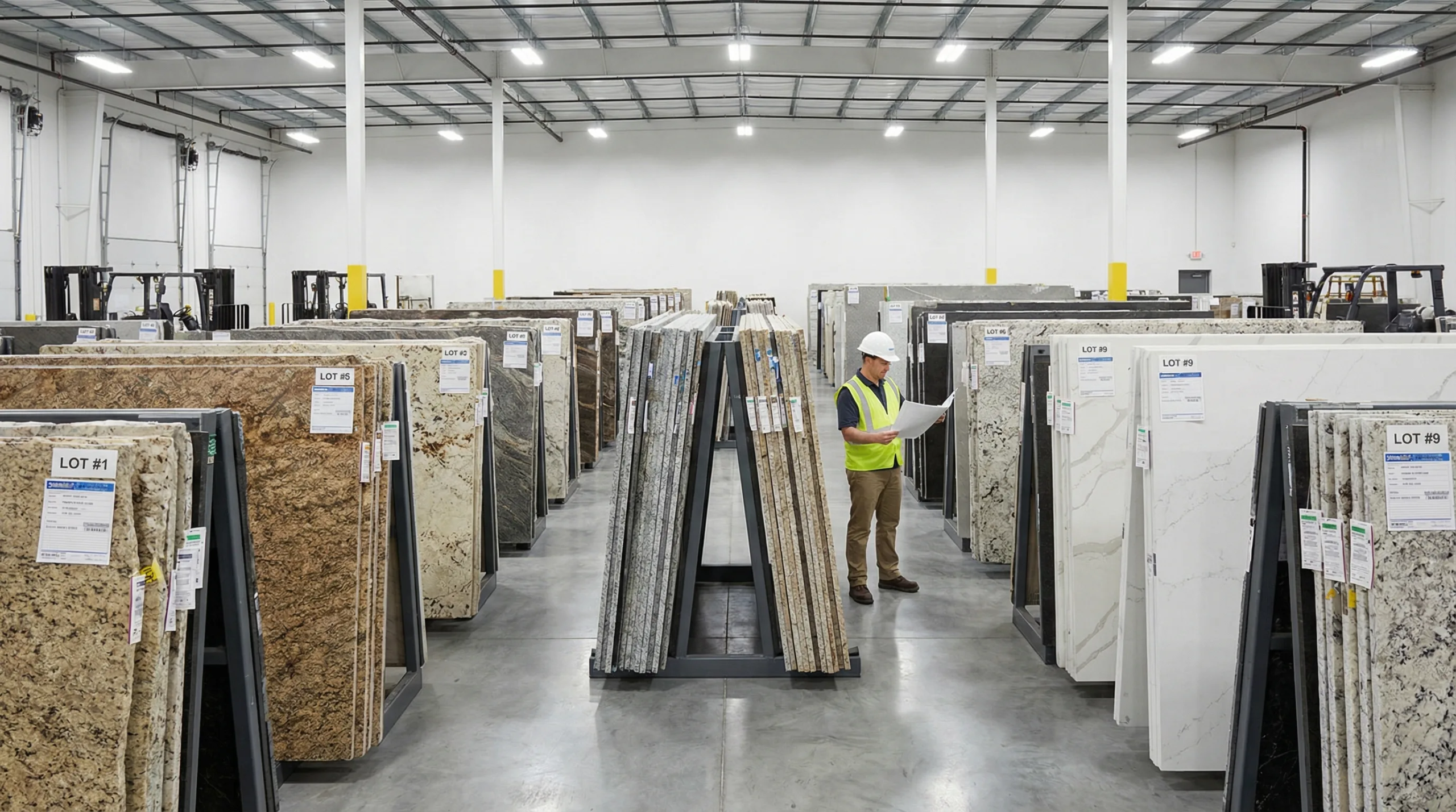 Pack Universe Supply wholesale stone slabs fabrication ready Charleston SC contractor