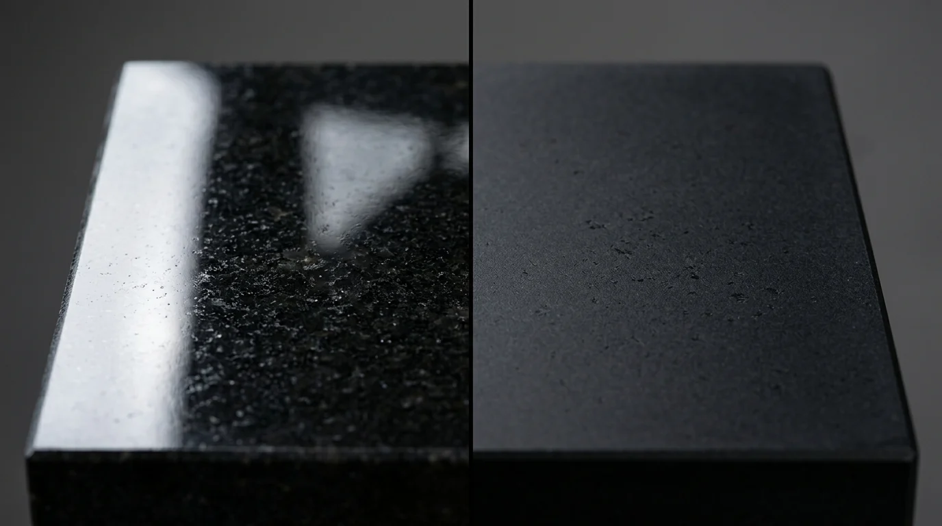 polished honed granite surface finish comparison contractor specification 2026