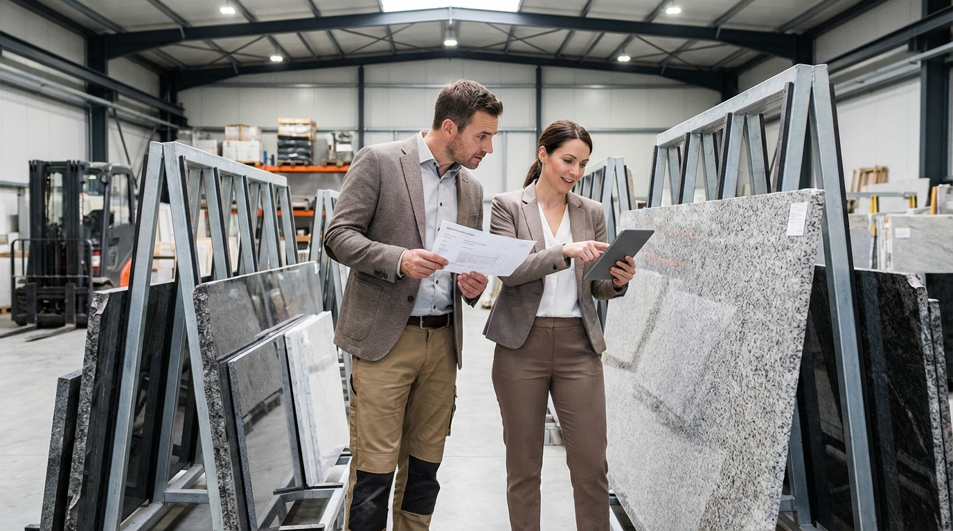 wholesale stone supplier warehouse real inventory professional contractor B2B