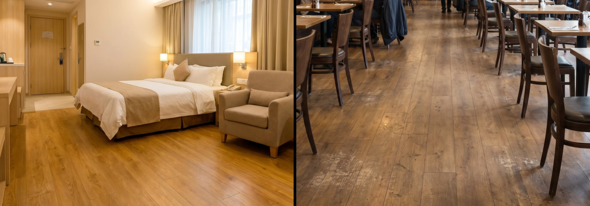 20 mil SPC hotel room 28 mil restaurant floor commercial wear layer specification 2026