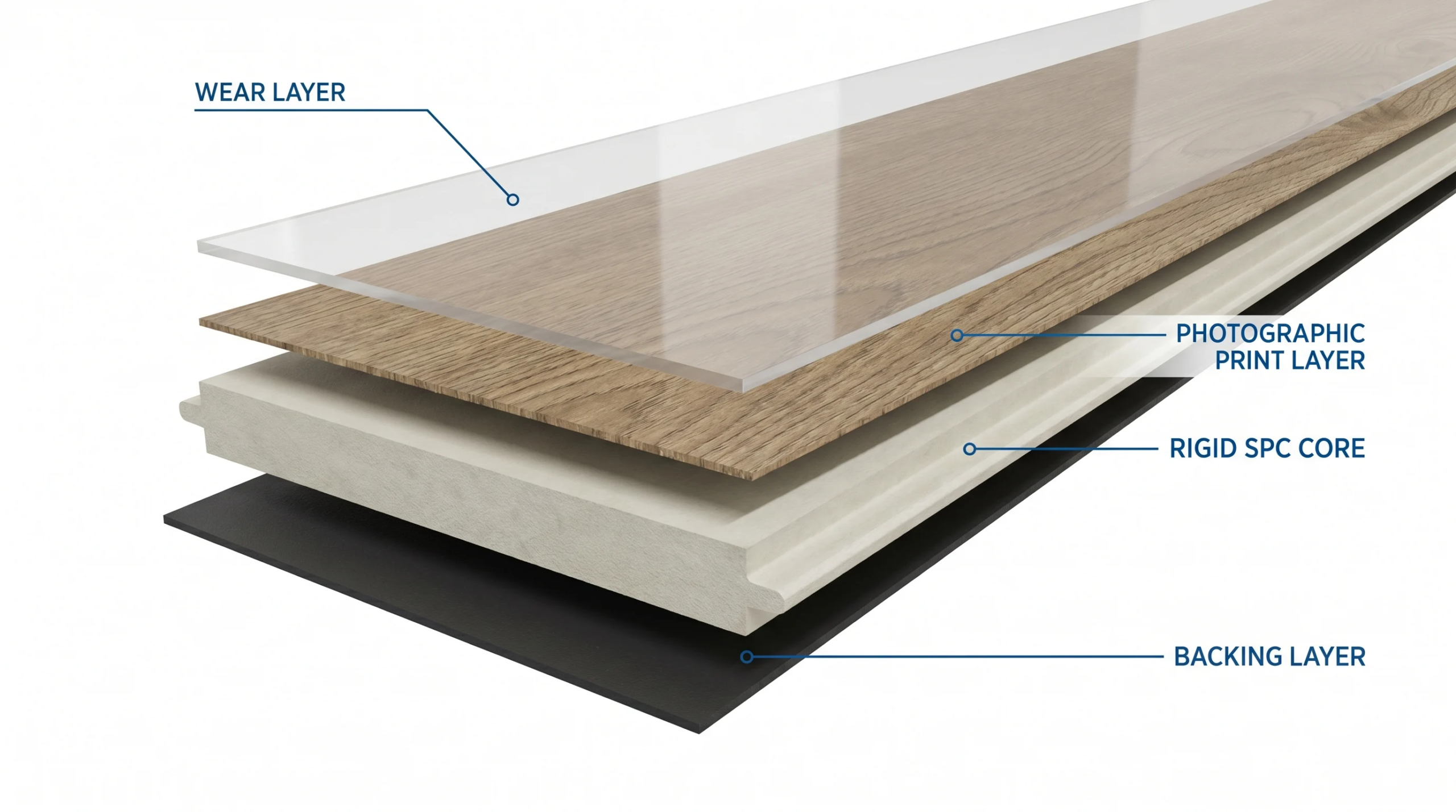 SPC flooring cross-section wear layer thickness commercial specification 2026 contractor