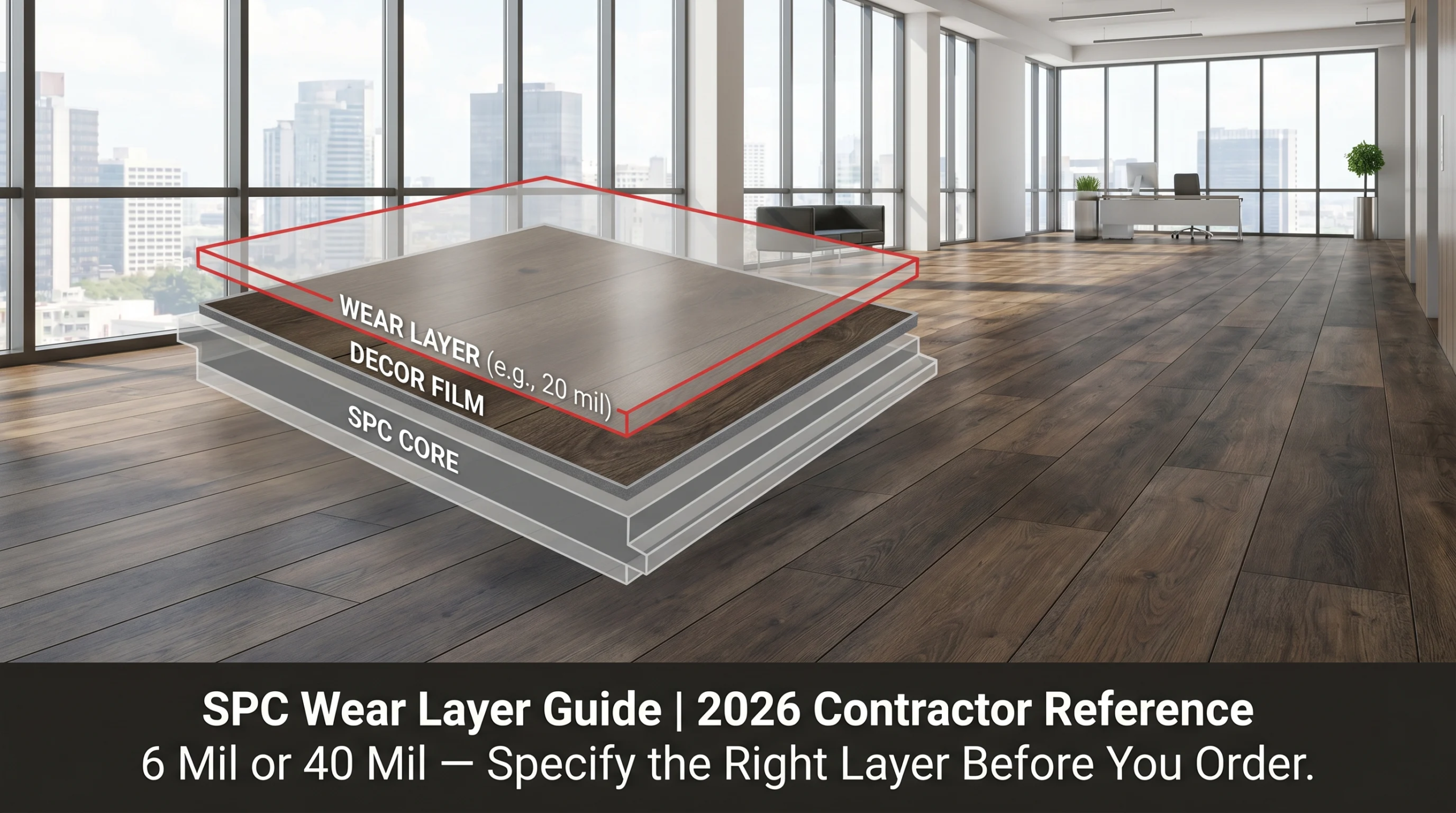 SPC flooring wear layer commercial specification contractors 2026 wholesale guide