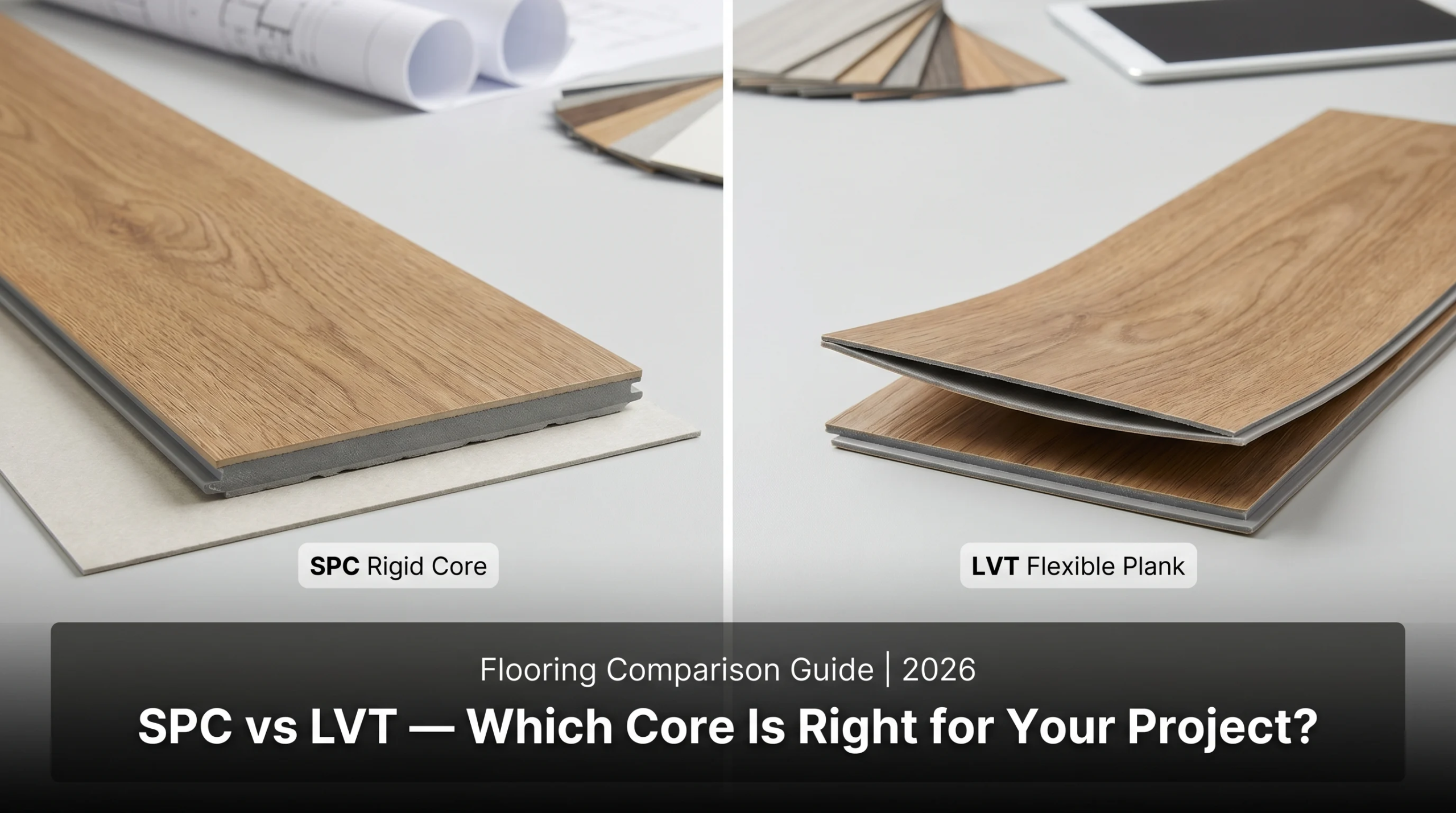 SPC vs LVT flooring difference contractors order 2026 wholesale commercial residential