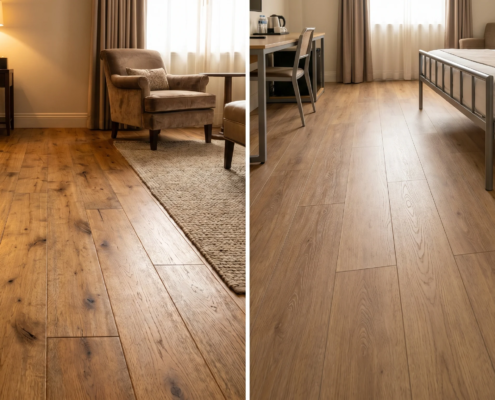 engineered hardwood vs SPC commercial flooring application specification decision 2026