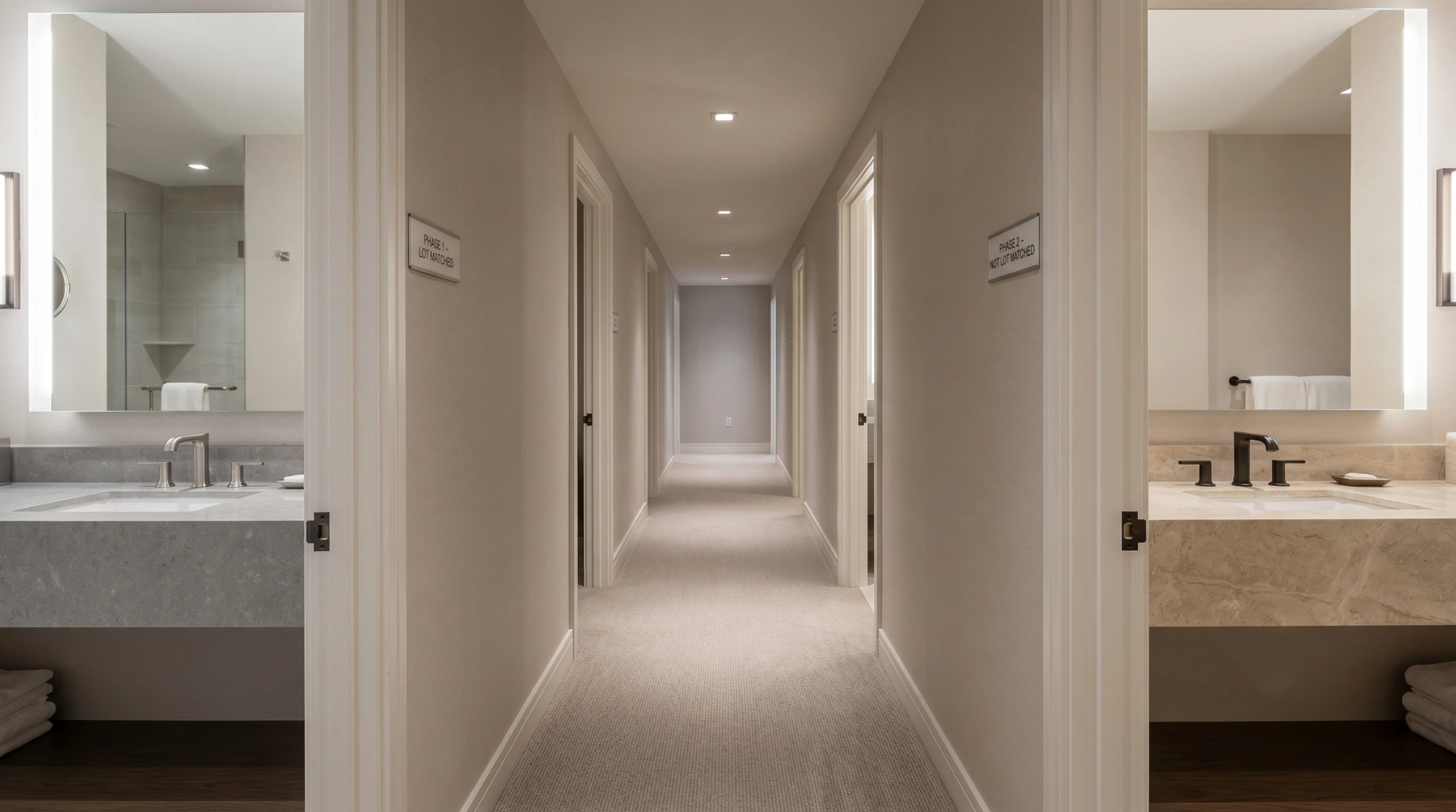 hotel renovation lot matched stone consistent corridor phased project 2026 contractor