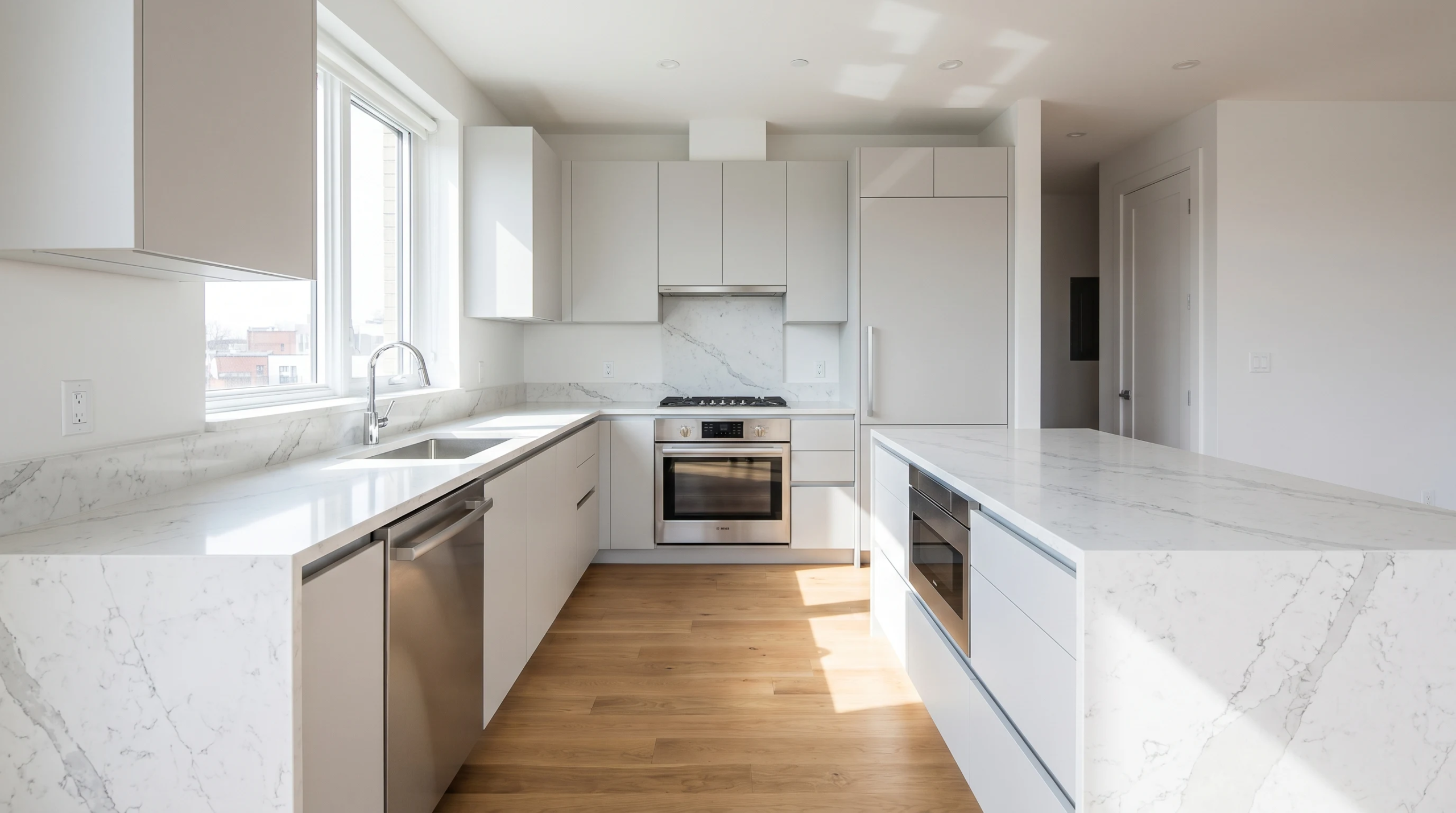premium build-to-rent kitchen stone countertop engineered hardwood matching 2026 development