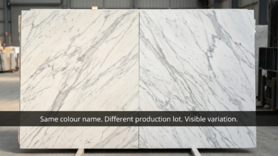 stone slab lot variation tonal difference multi-unit project 2026 contractor